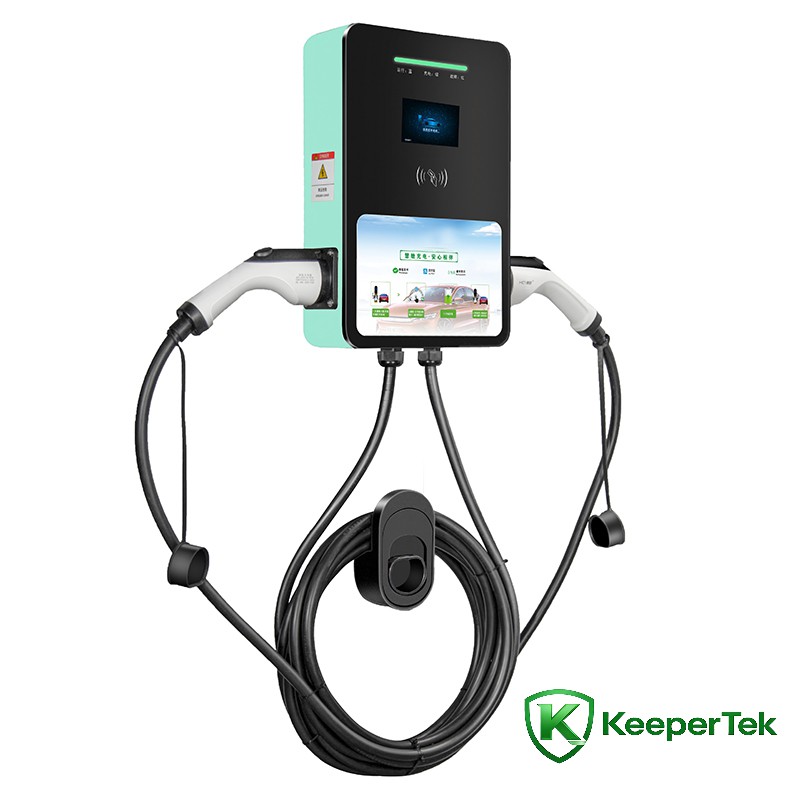 7KW/14KW फ्लोर स्ट्यान्डिङ सिंगल र डबल गन एसी चार्जिङ पाइल KT-HC06